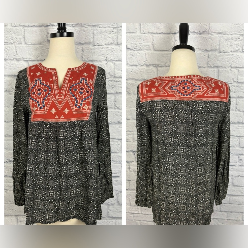 THML Embroidered bohemian long sleeve size S